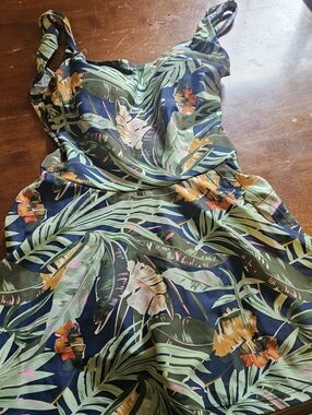 Shore Shapes Floral One Piece Swim Dress Size 8